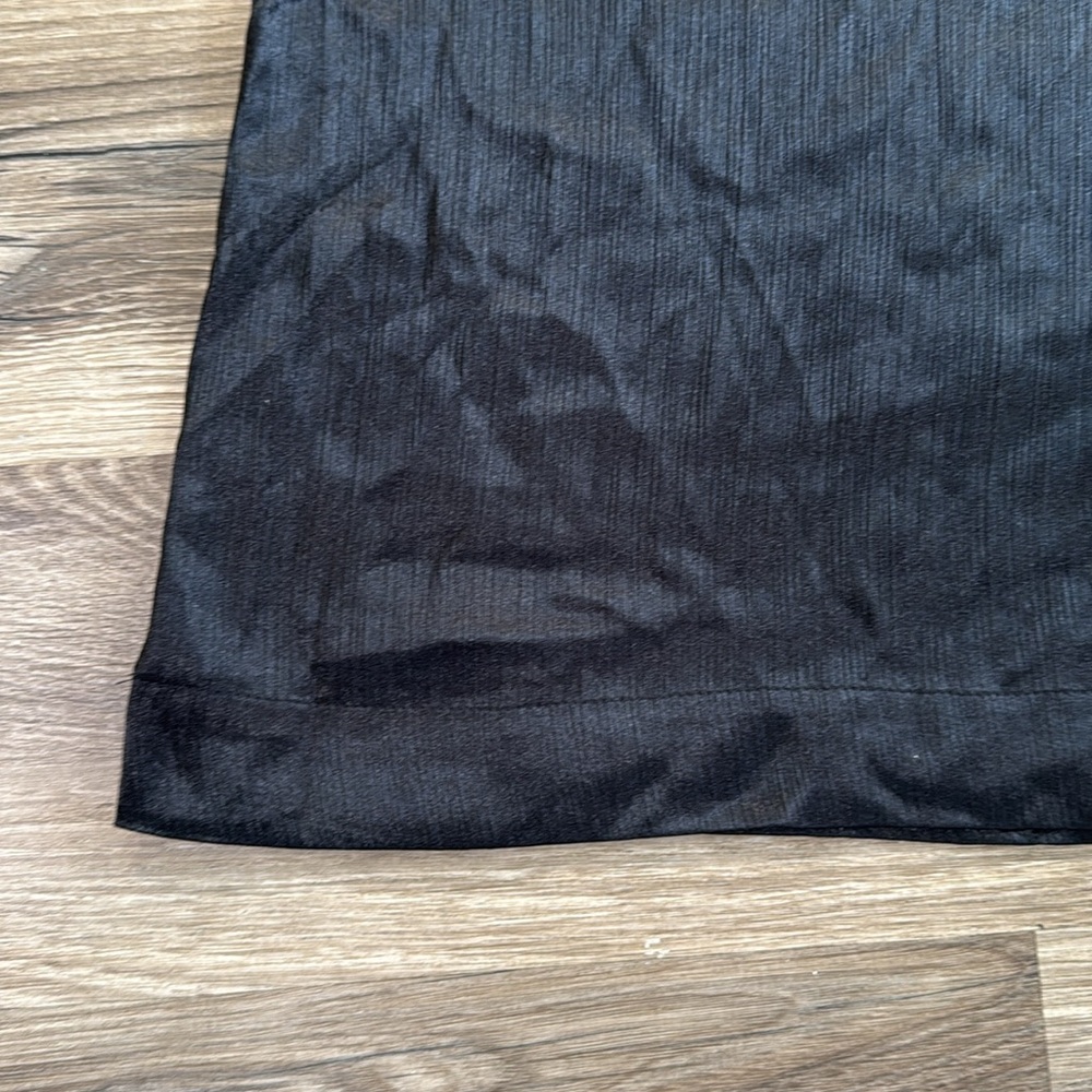 Mustard Seed Women's Small Pants Black Polyester Wide Leg‎ Crinkle - Picture 3 of 11